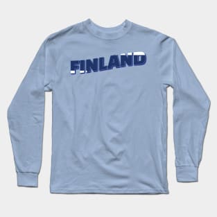 Finland vintage style retro souvenir Long Sleeve T-Shirt